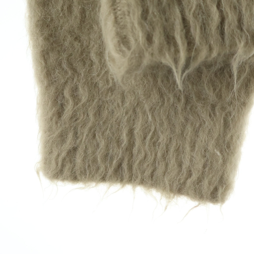 Acne Studios(アクネ ストゥディオズ) モヘア混 クルーネック ニット 長袖カーディガン カーキ FN-MN-KNIT000431