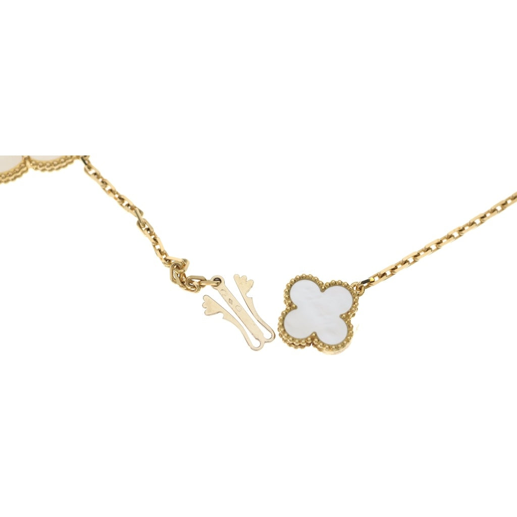 Van Cleef & Arpels(ヴァンクリーフアンドアーペル) マジックアルハンブラ 11モチーフ ロングネックレス マザーオブパール K18YG イエローゴールド VCARD79500 レディース