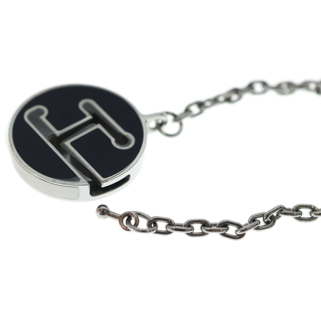 HERMES(エルメス) ラビリンス ネックレス ペンダント チェーン ブラック×シルバー レディース