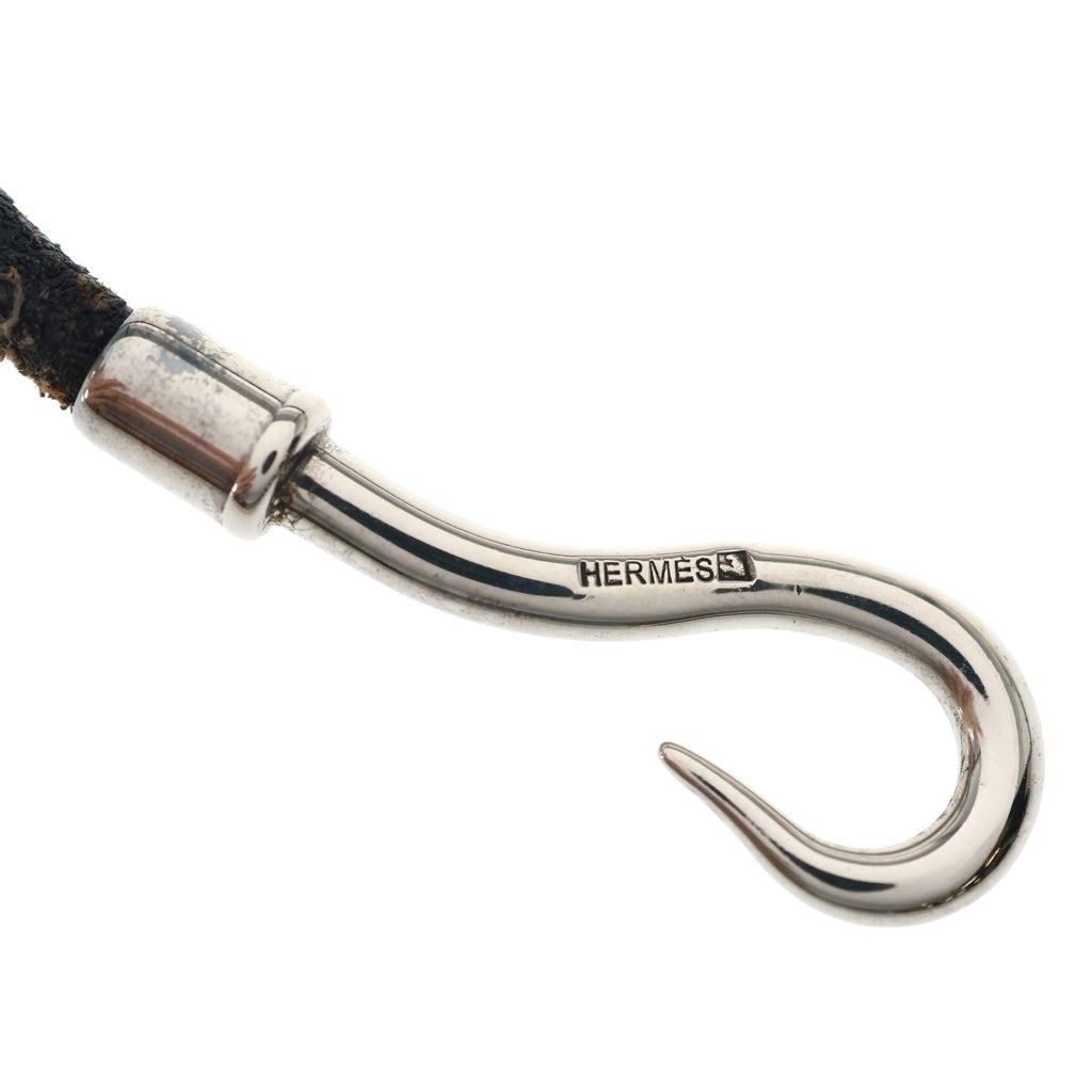 HERMES(エルメス) ジャンボ ブレスレット ブラウン レザー シルバー