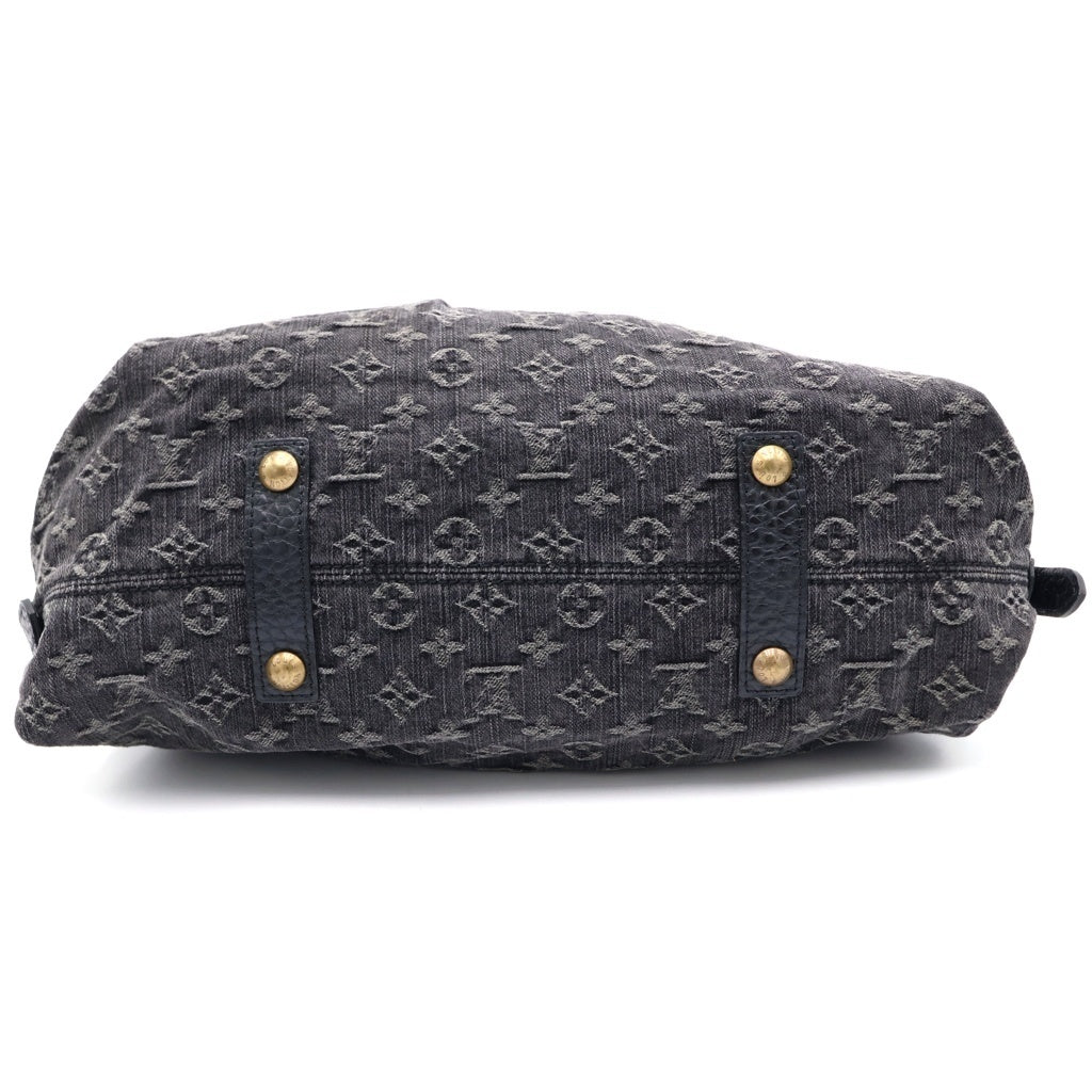 LOUIS VUITTON(ルイヴィトン) モノグラムデニム ネオカビィMM 2WAYバッグ ハンドバッグ ショルダーバッグ ブラック レザー×デニム M95351 ゴールド金具 レディース