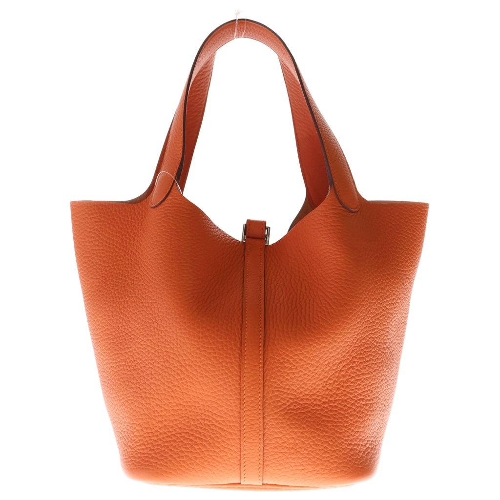 HERMES(エルメス) ピコタンMM トリヨンクレマンス レザー オレンジ シルバー金具 K刻印 レディース
