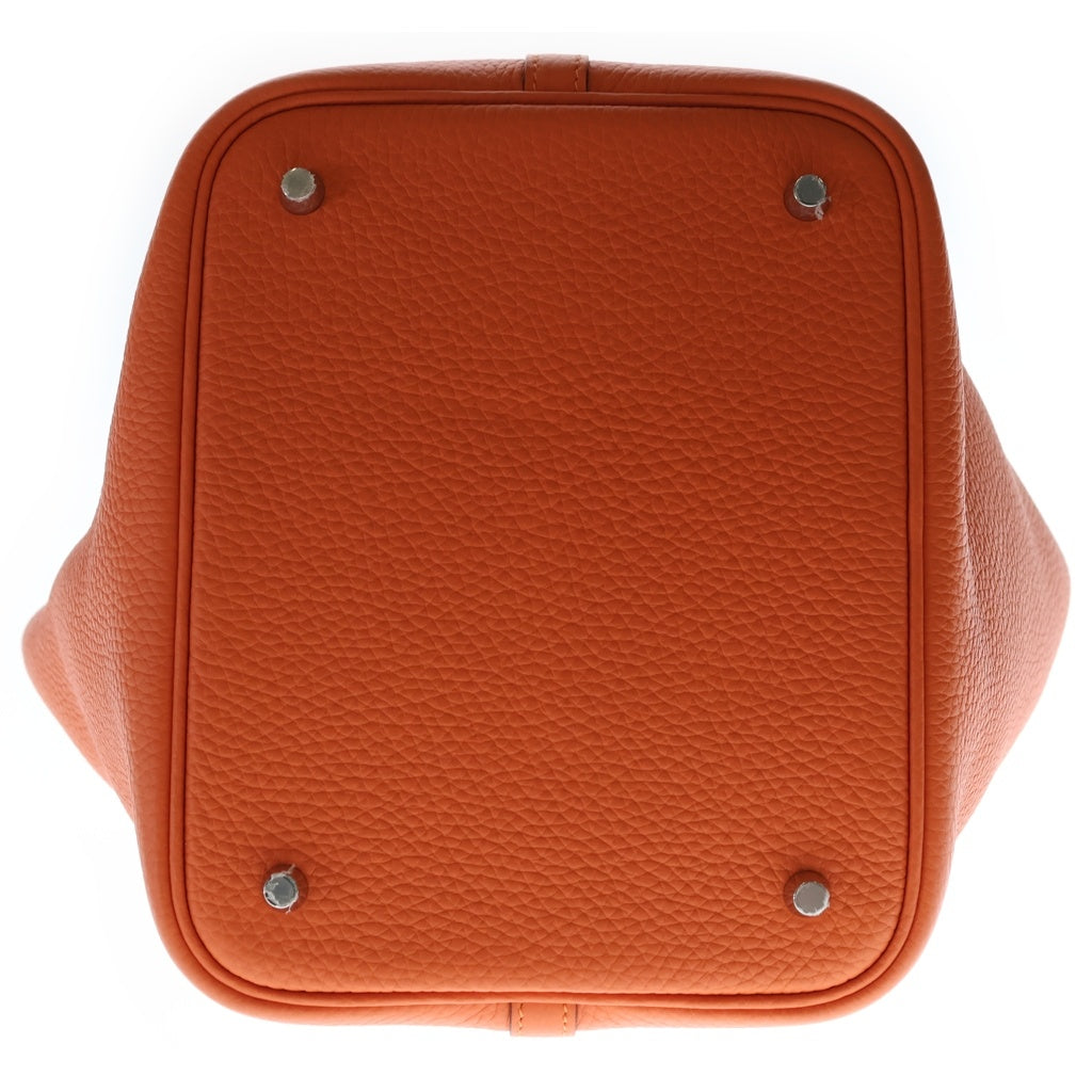 HERMES(エルメス) ピコタンMM トリヨンクレマンス レザー オレンジ シルバー金具 K刻印 レディース