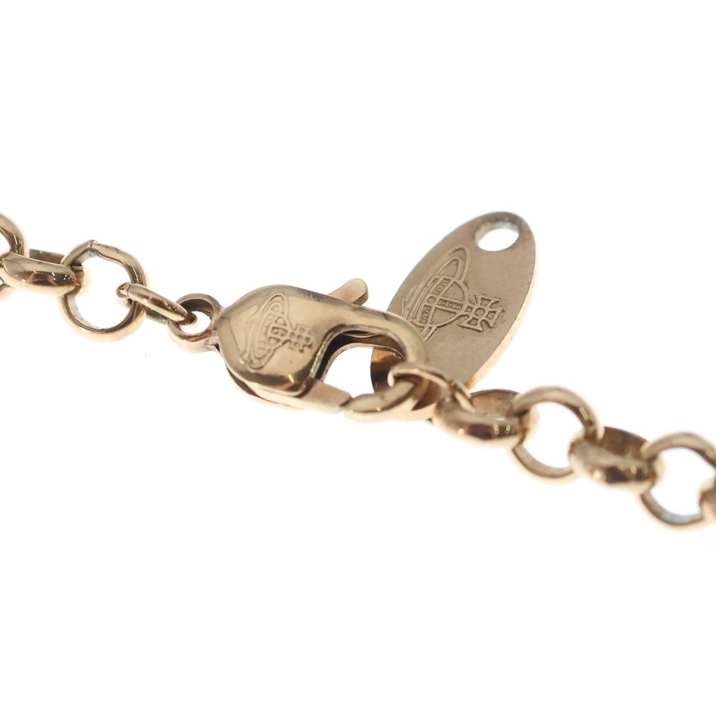 Vivienne Westwood(ヴィヴィアンウエストウッド) スモールオーブ ネックレス クォーツウォッチ 時計 シルバー文字盤 ピンクゴールド レディース