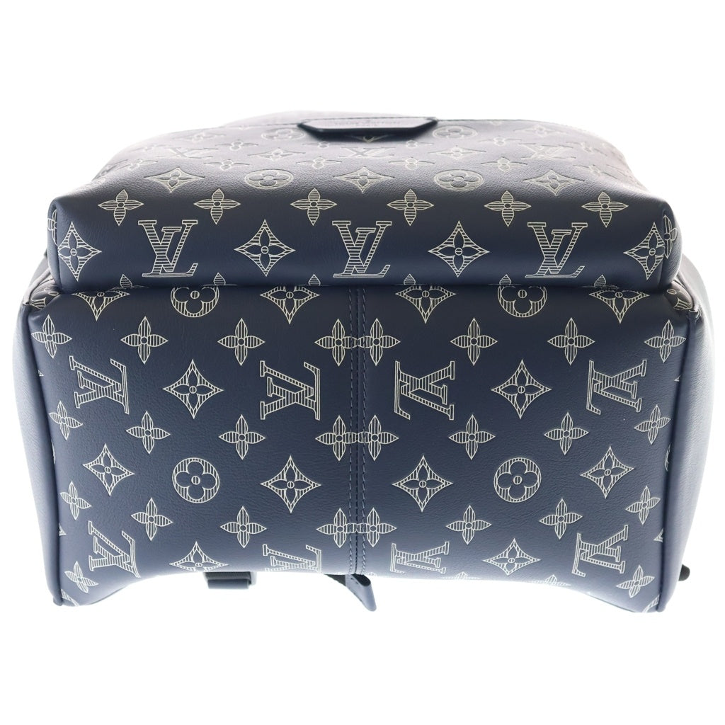 LOUIS VUITTON(ルイヴィトン) モノグラムシャドウ ディスカバリー バックパックPM リュックサック ネイビー レザー M24760 シルバー金具