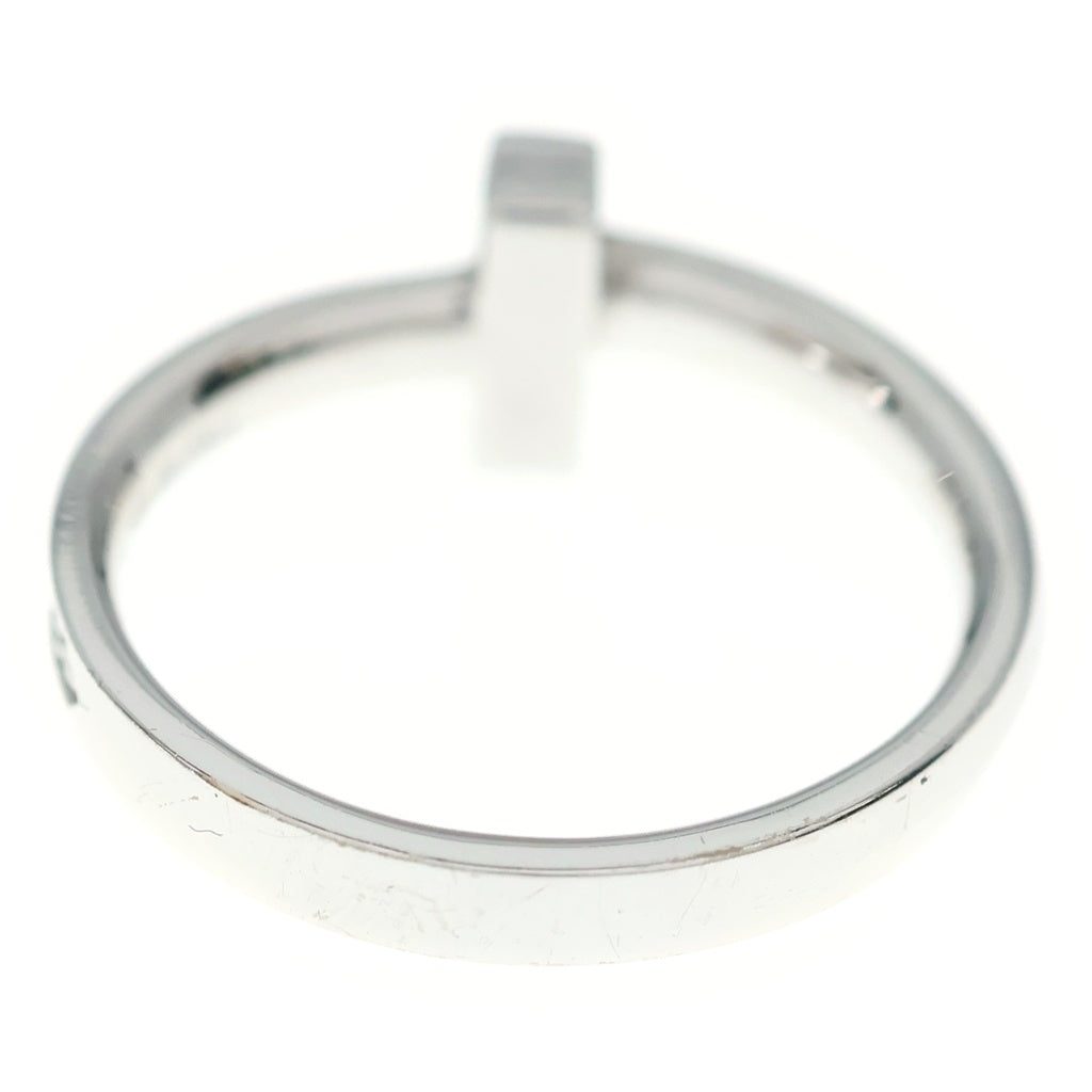 TIFFANY & Co.(ティファニー) Tワン ナロー ダイヤリング 指輪 シルバー Au750WG #51 4.7g レディース