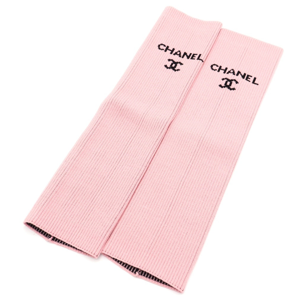 CHANEL(シャネル) レッグウォーマー ココマーク ロゴ ピンク レディース