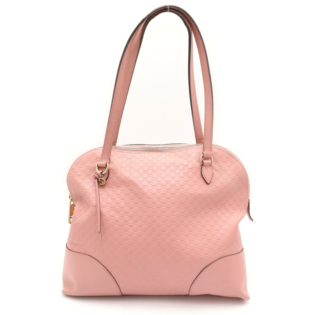 GUCCI(グッチ) GGキャンパス ハンドバッグ ピンク レザー 449243 ゴールド金具 レディース
