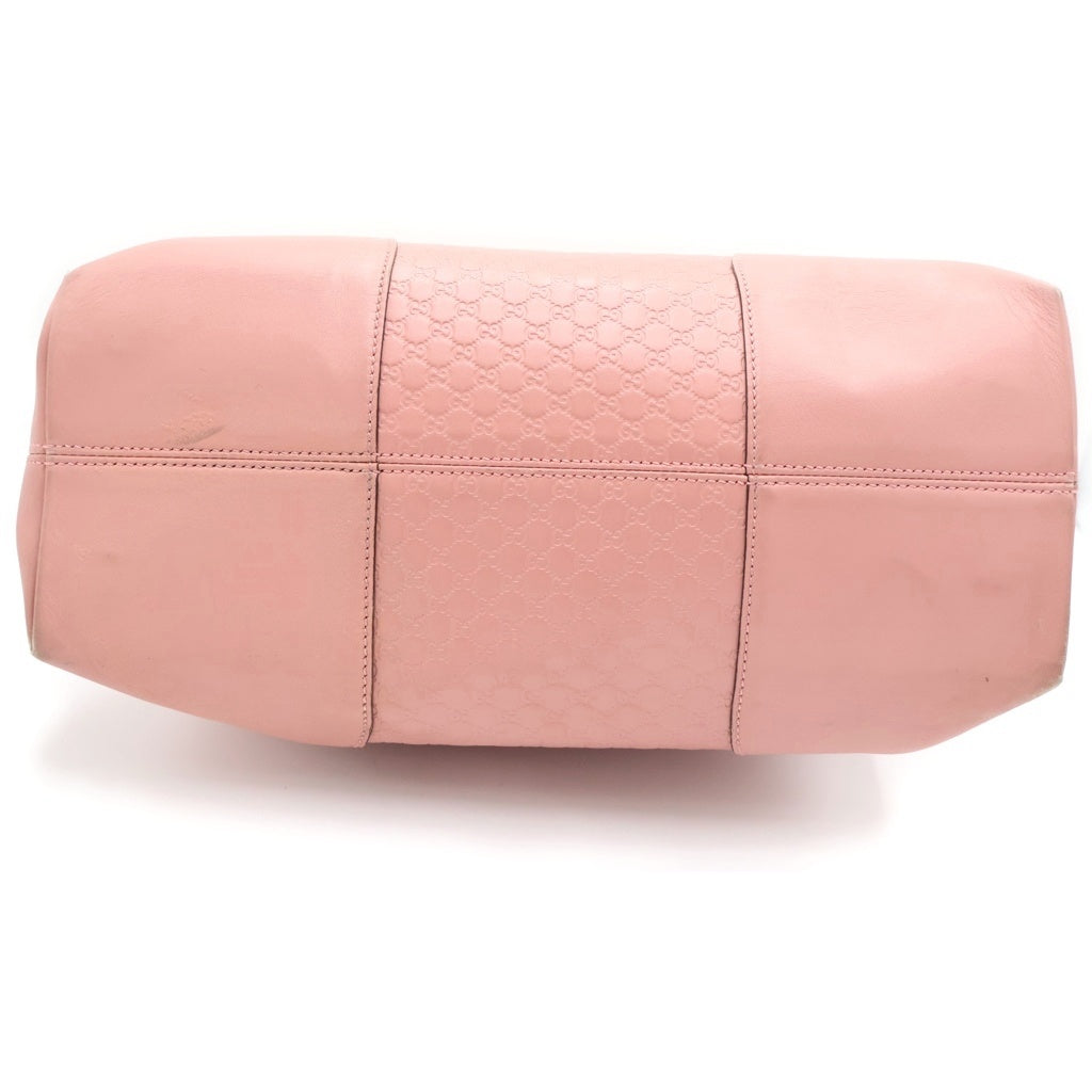GUCCI(グッチ) GGキャンパス ハンドバッグ ピンク レザー 449243 ゴールド金具 レディース