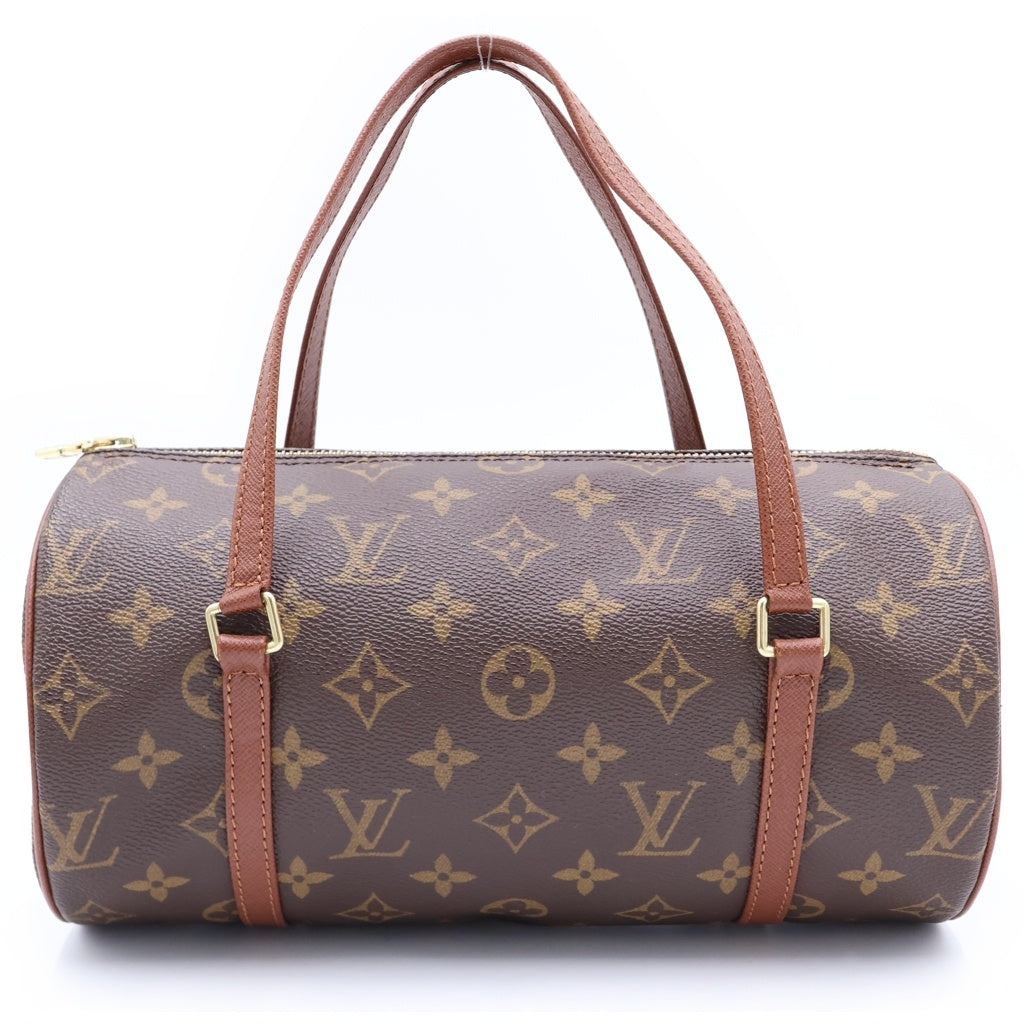 LOUIS VUITTON(ルイヴィトン) パピヨン26 ハンドバッグ ボストンバッグ ブラウン レザー×PVC M51366 ゴールド金具 レディース