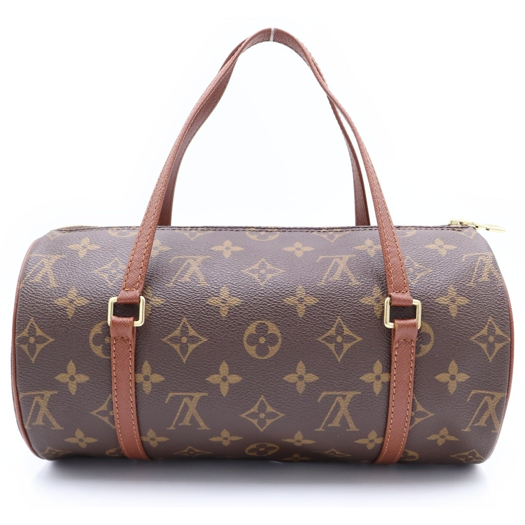 LOUIS VUITTON(ルイヴィトン) パピヨン26 ハンドバッグ ボストンバッグ ブラウン レザー×PVC M51366 ゴールド金具 レディース
