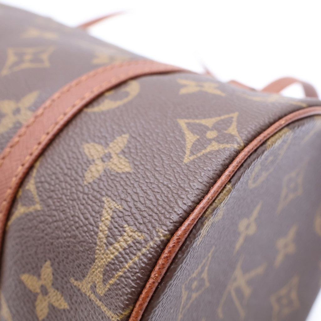 LOUIS VUITTON(ルイヴィトン) パピヨン26 ハンドバッグ ボストンバッグ ブラウン レザー×PVC M51366 ゴールド金具 レディース