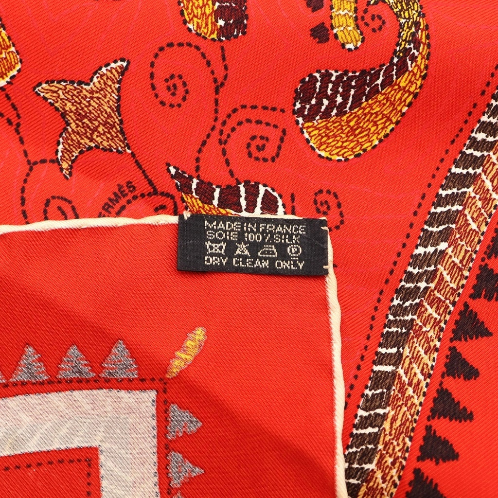 HERMES(エルメス) カレ90 カンタ スカーフ レッド レディース