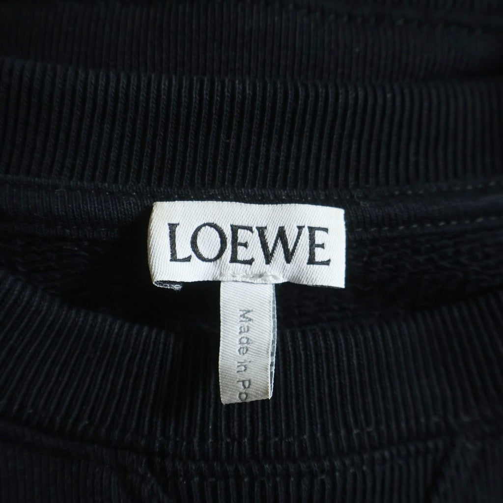 LOEWE(ロエベ) アナグラム ロゴ スウェット ブラック コットン M レディース
