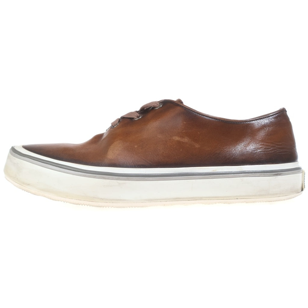 Berluti(ベルルッティ) レザースニーカーシューズ ロゴ ブラウン #27.5