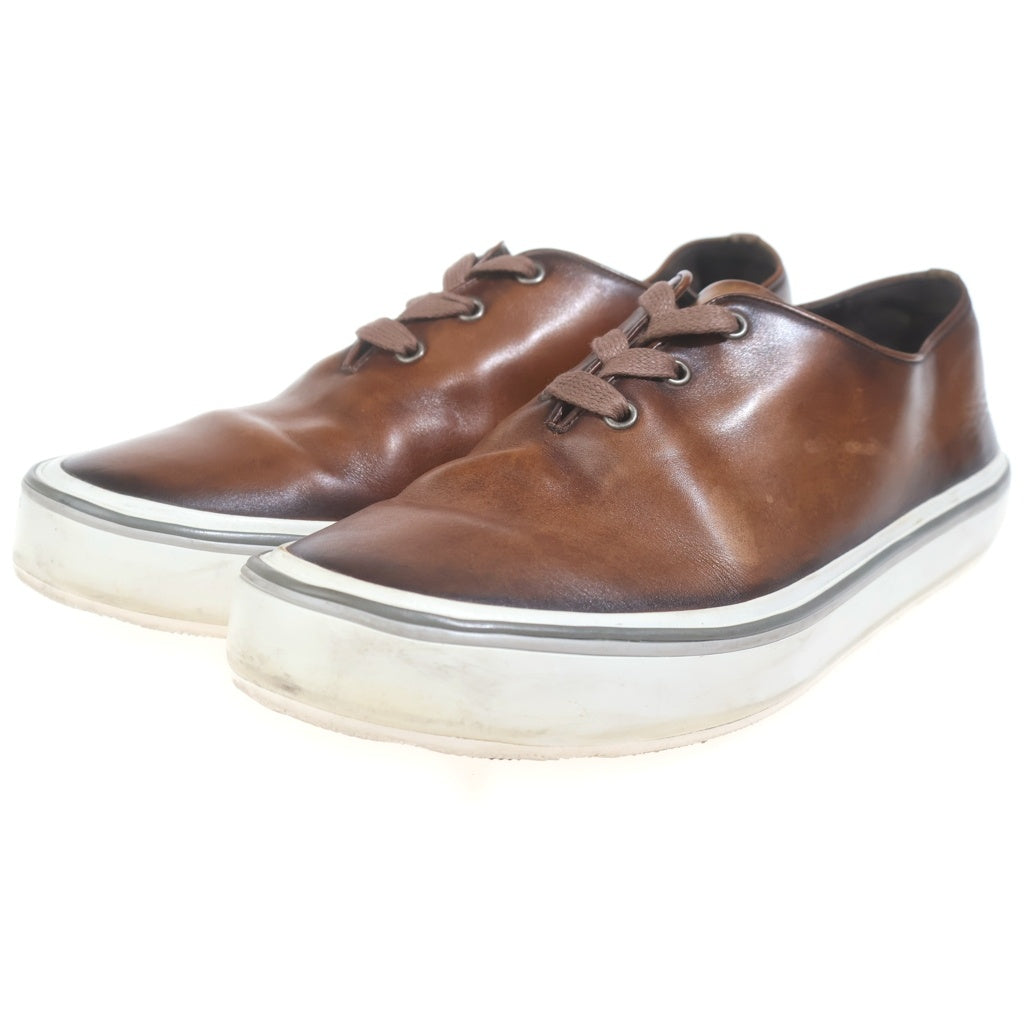 Berluti(ベルルッティ) レザースニーカーシューズ ロゴ ブラウン #27.5