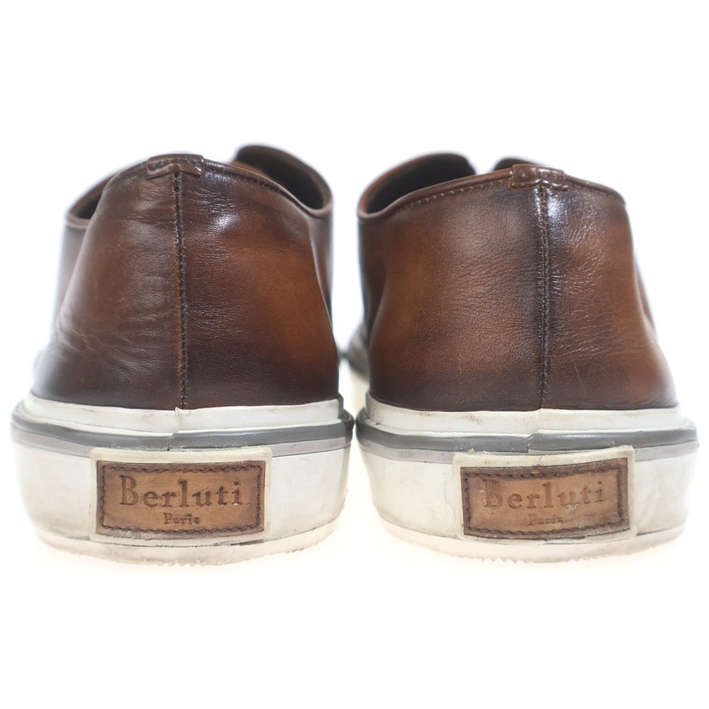 Berluti(ベルルッティ) レザースニーカーシューズ ロゴ ブラウン #27.5