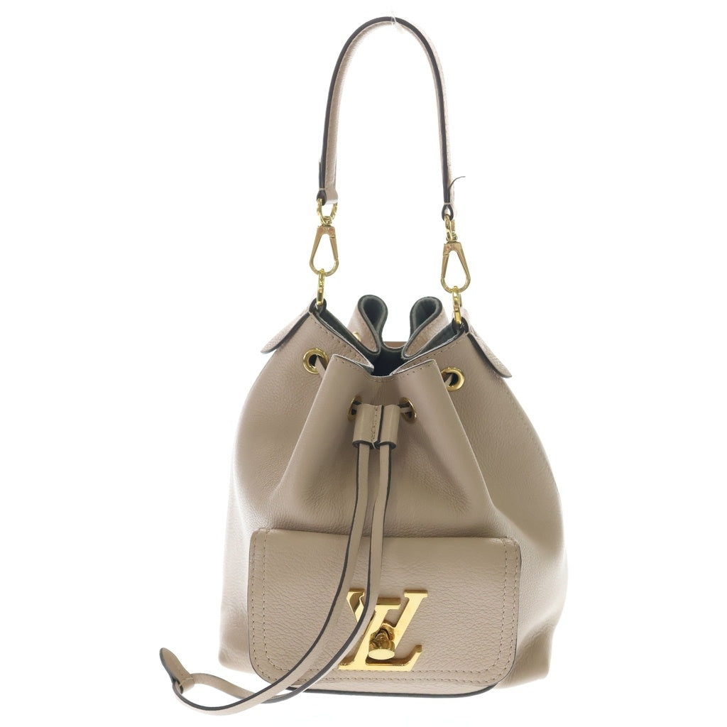LOUIS VUITTON(ルイヴィトン) ロックミー バケットNV ハンドバッグ ショルダーバッグ ベージュ レザー ゴールド金具 レディース