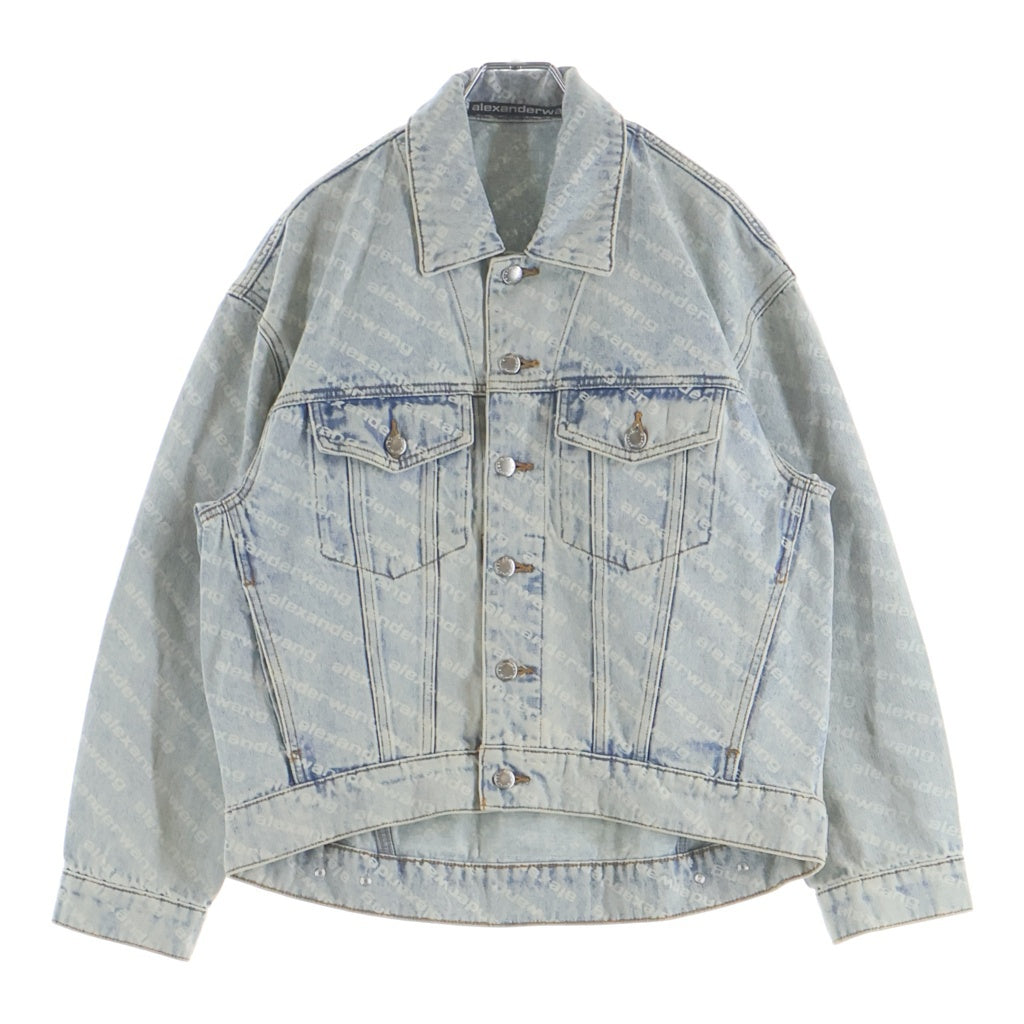 ALEXANDER WANG(アレキサンダーワン) ロゴデニムジャケット ライトジャケット ライトブルー #S レディース