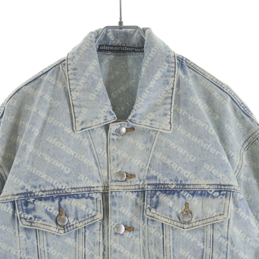 ALEXANDER WANG(アレキサンダーワン) ロゴデニムジャケット ライトジャケット ライトブルー #S レディース