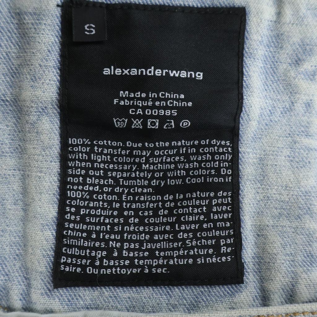 ALEXANDER WANG(アレキサンダーワン) ロゴデニムジャケット ライトジャケット ライトブルー #S レディース