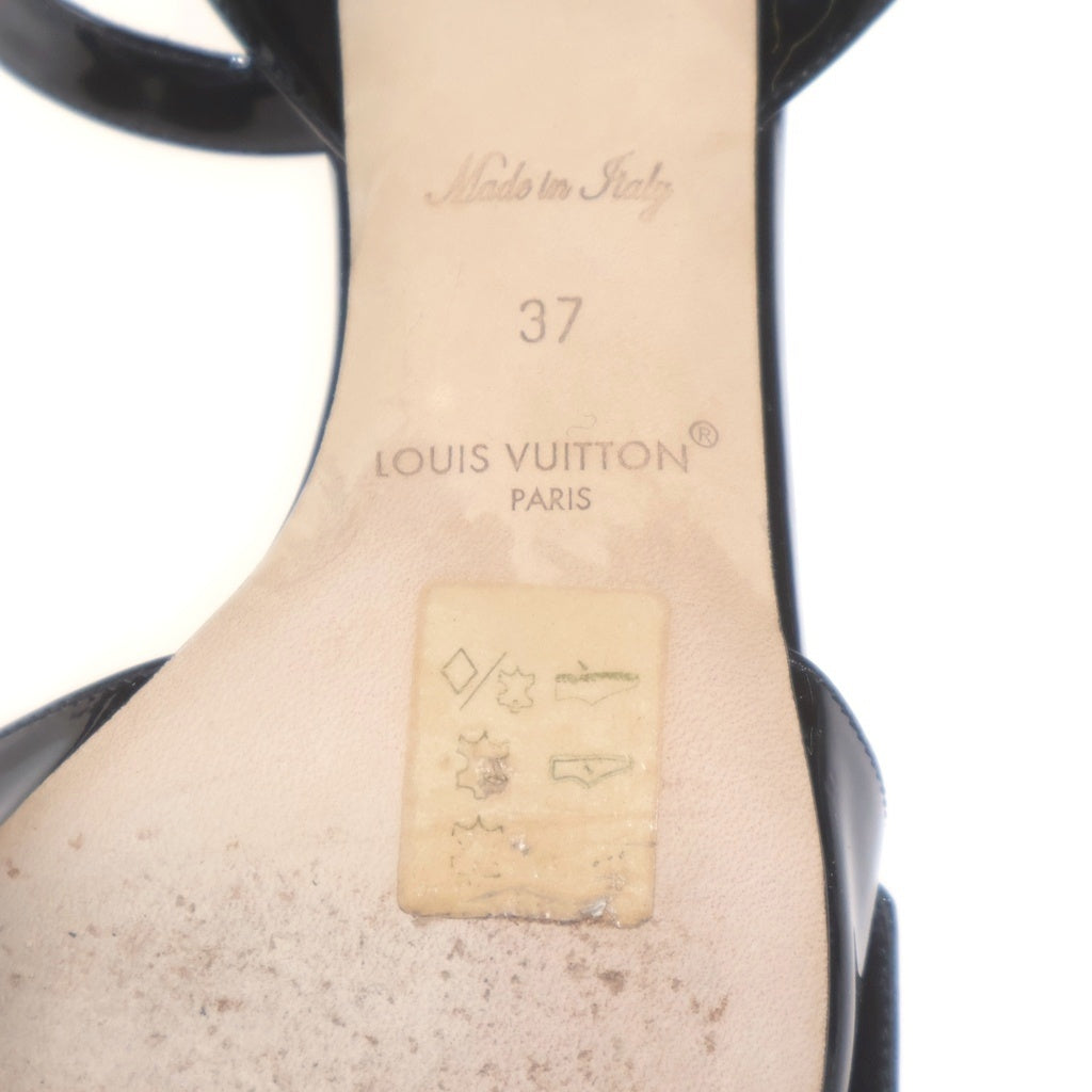 LOUIS VUITTON(ルイヴィトン) LV シェイク サンダル エナメルレザー ブラック レディース