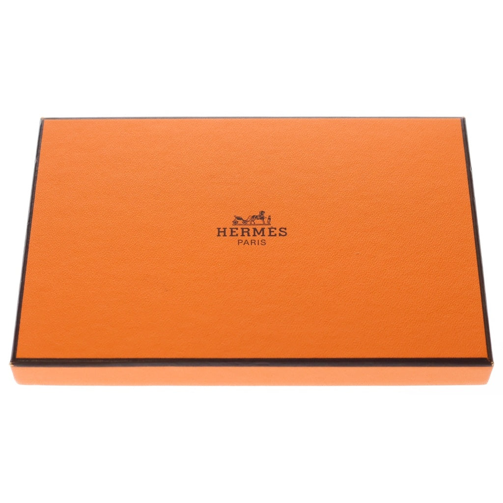 HERMES(エルメス) べアン クラシック ブルージーン シェーブル ロングウォレット 長財布 カードケース ブルー レザー シルバー金具 レディース