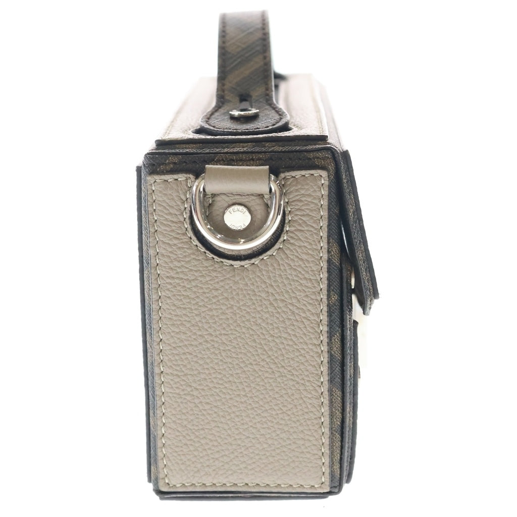 FENDI(フェンディ) バケット ソフトトランク 2WAYバッグ ハンドバッグ ショルダーバッグ ベージュ ブラウン レザー シルバー金具 レディース