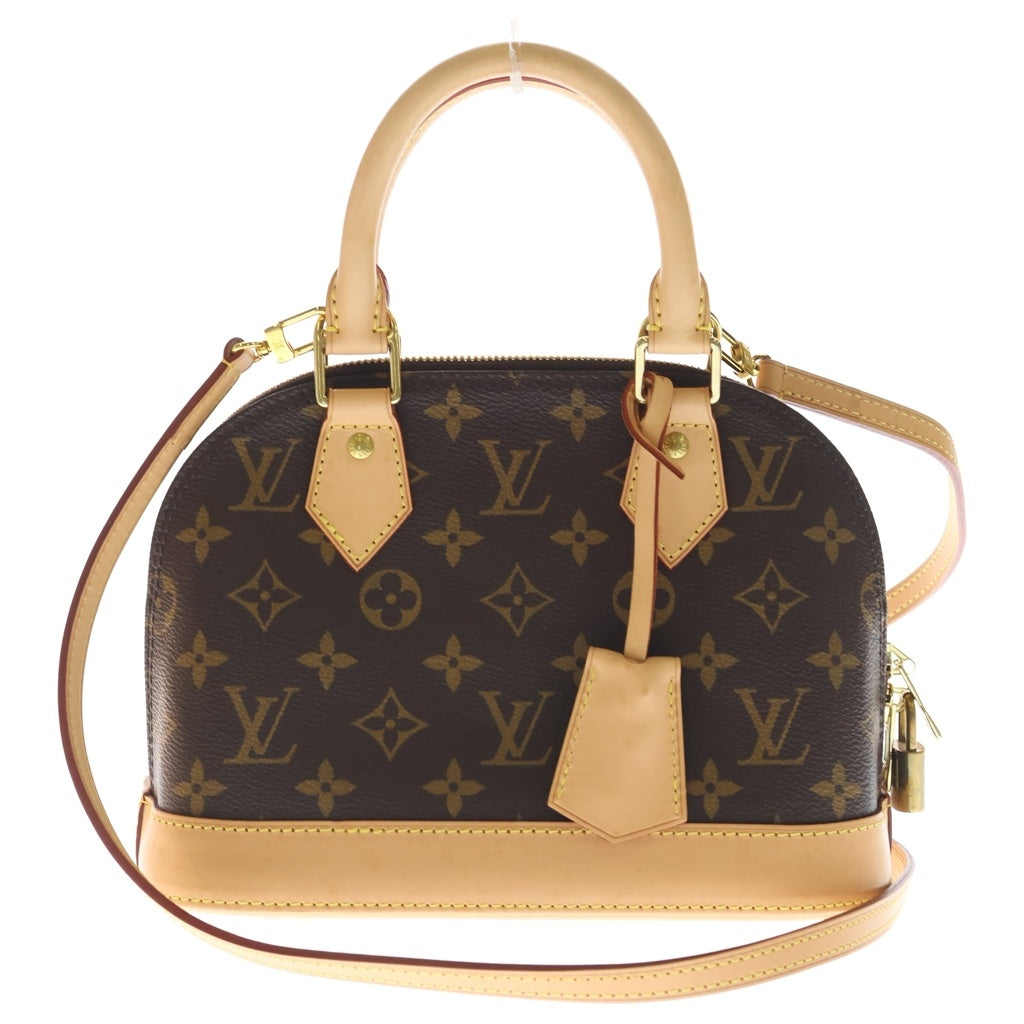 LOUIS VUITTON(ルイヴィトン) モノグラム アルマBB 2WAYバッグ ハンドバッグ ショルダーバッグ ブラウン レザー×PVC M46990 ゴールド金具 レディース