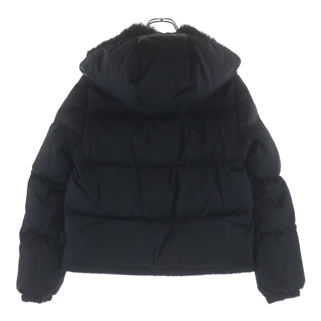 PRADA(プラダ) トライアングルロゴ ギャバジンパファーダウンジャケット ブラック #38 レディース