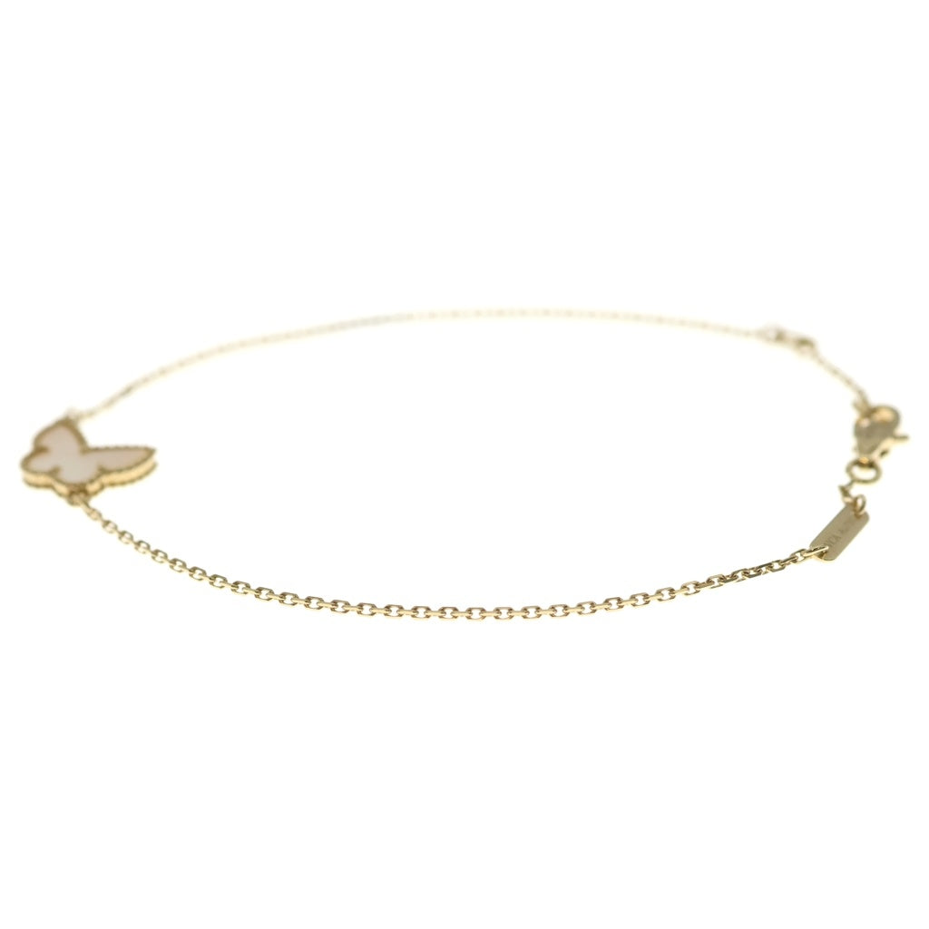 Van Cleef & Arpels(ヴァンクリーフアンドアーペル) スウィートアルハンブラ パピヨン マザーオブパール ブレスレット Au750YG 2g レディース