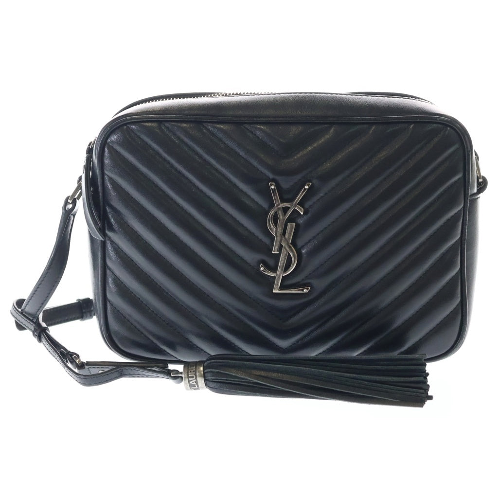 SAINT LAURENT PARIS(サンローランパリ) ルー ショルダーバッグ ブラック レザー 574494 シルバー金具 レディース