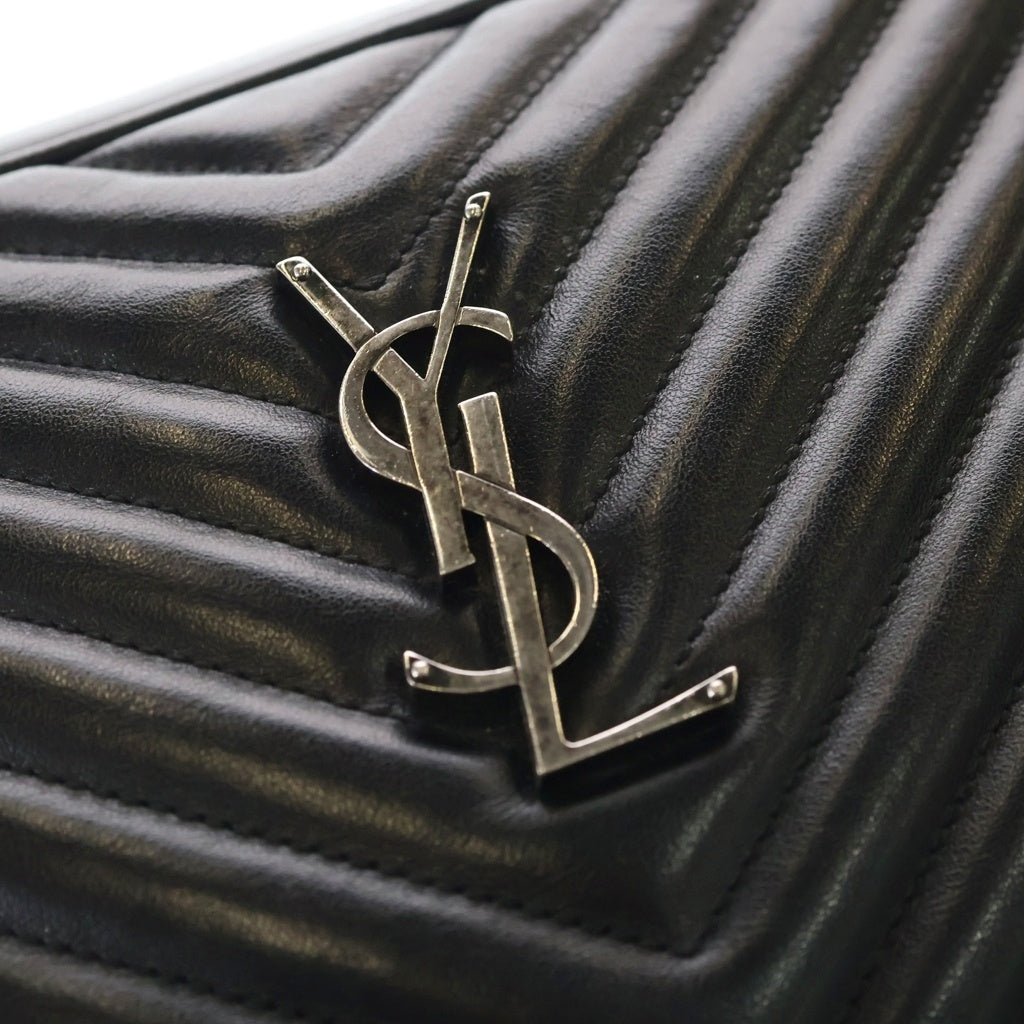 SAINT LAURENT PARIS(サンローランパリ) ルー ショルダーバッグ ブラック レザー 574494 シルバー金具 レディース