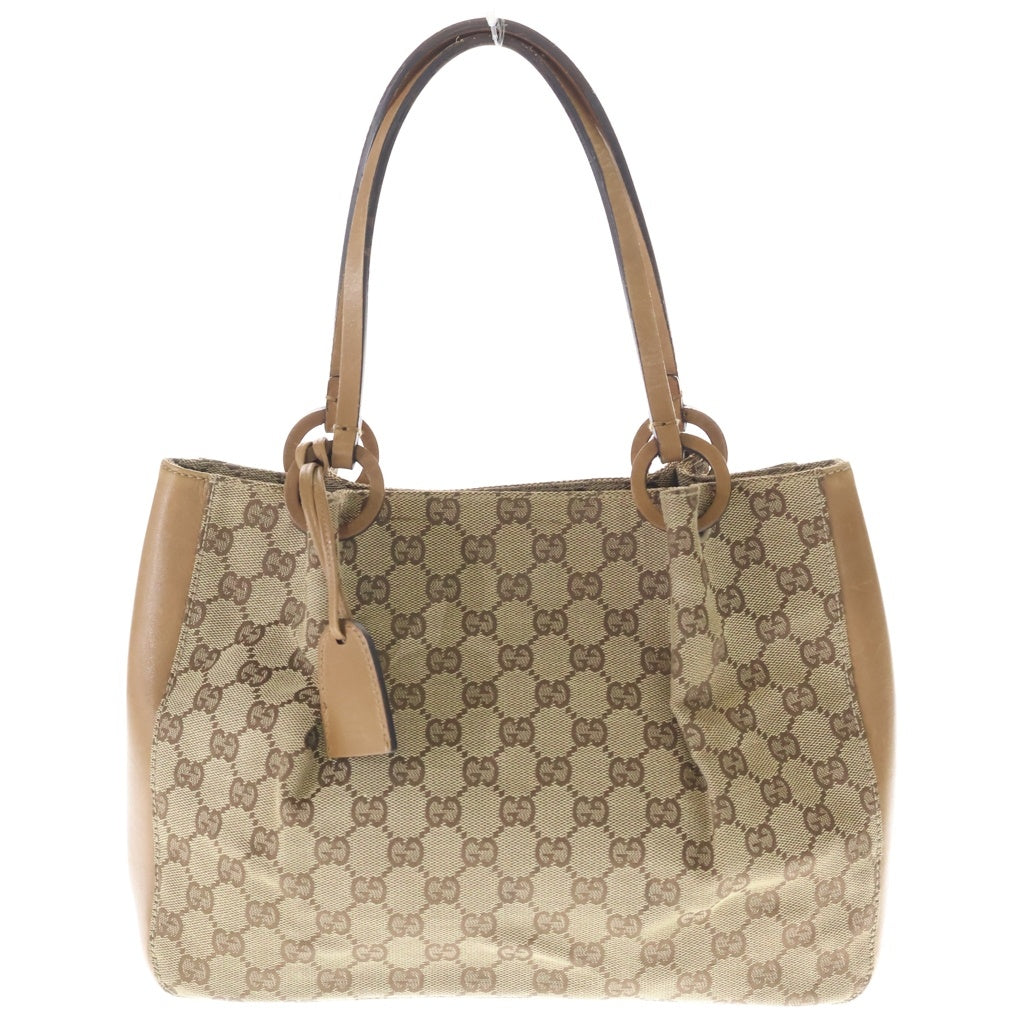 GUCCI(グッチ) GGキャンバス ハンドバック トートバッグ ブラウン ベージュ レディース