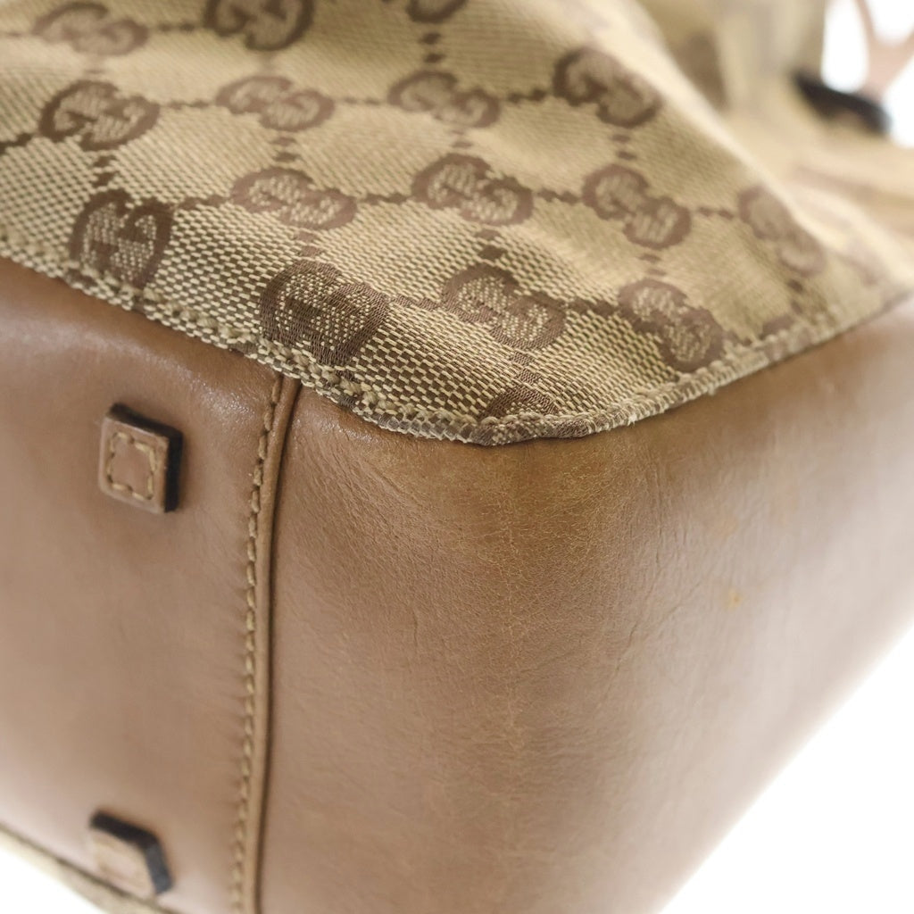 GUCCI(グッチ) GGキャンバス ハンドバック トートバッグ ブラウン ベージュ レディース