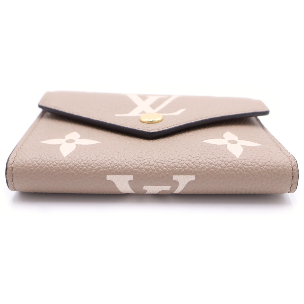 LOUIS VUITTON(ルイヴィトン) モノグラム アンプラント ポルトフォイユ ヴィクトリーヌ 三つ折り財布 M81861 バイカラー トゥルトレールクレーム ベージュ系 レディース