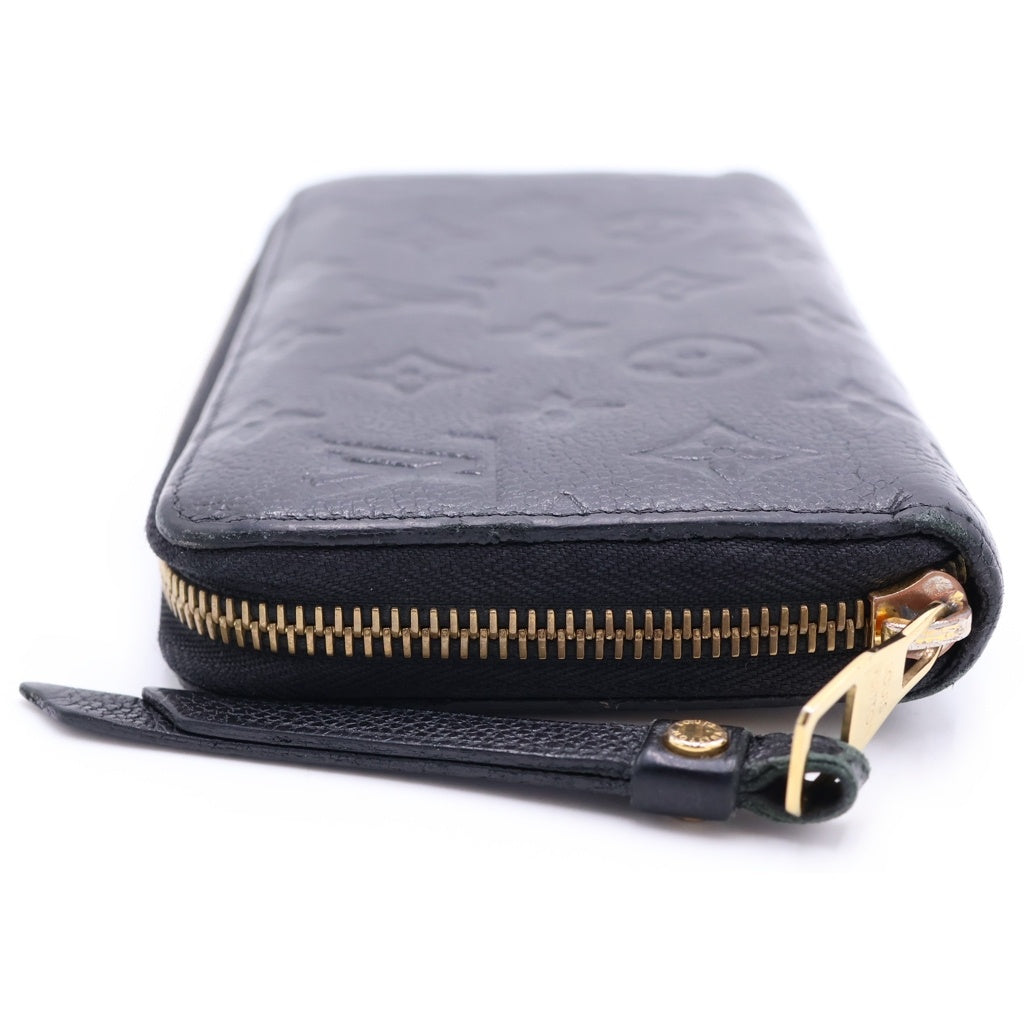 LOUIS VUITTON(ルイヴィトン) モノグラムアンプラント ジッピーウォレット ロングウォレット 財布 レザー ゴールド金具 ブラック M61864 レディース