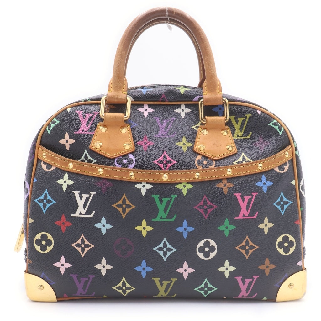 LOUIS VUITTON(ルイヴィトン) マルチカラー トゥルーヴィル ハンドバッグ ブラック×ブラウン レザー×PVC M92662 ゴールド金具 レディース