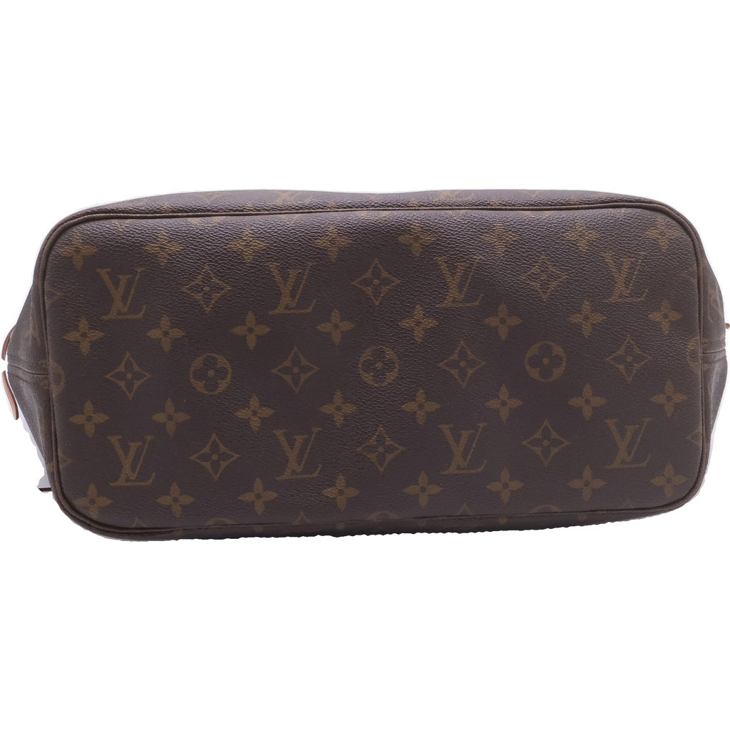 LOUIS VUITTON(ルイヴィトン) モノグラム ネヴァーフルMM 旧型 トートバッグ ハンドバッグ ブラウン レザー×PVC M40995 ゴールド金具 レディース