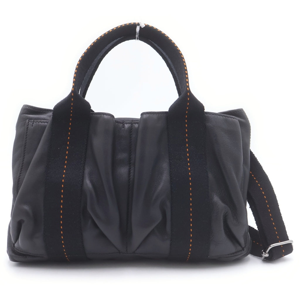 HERMES(エルメス) キャラバンホリゾンタルPM ヴォーデルマ ショルダーバッグ ハンドバッグ 2WAYバッグ ブラック レザー シルバー金具 レディース