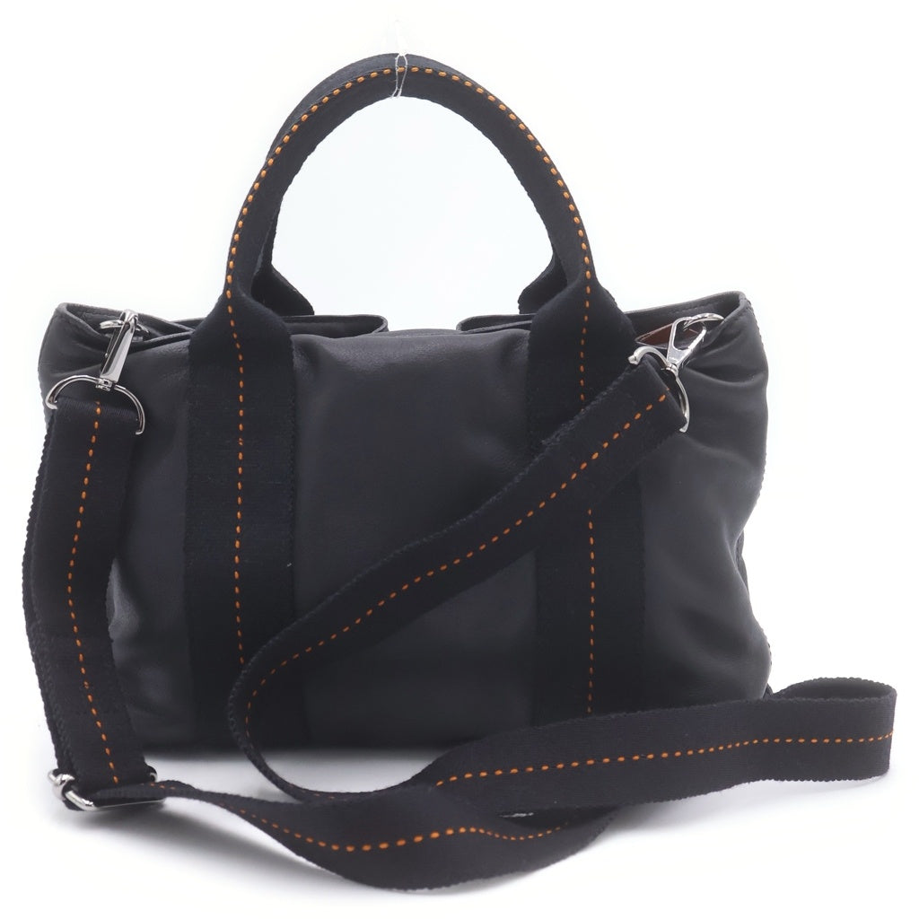 HERMES(エルメス) キャラバンホリゾンタルPM ヴォーデルマ ショルダーバッグ ハンドバッグ 2WAYバッグ ブラック レザー シルバー金具 レディース