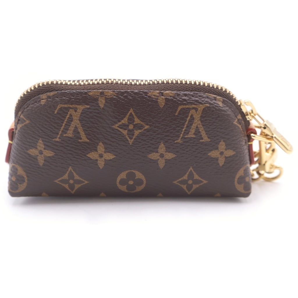 LOUIS VUITTON(ルイヴィトン) モノグラム コスメティック PVC レザー リップスティック ケース ポーチ バッグチャーム M25694 ICタイプ ブラウン レディース
