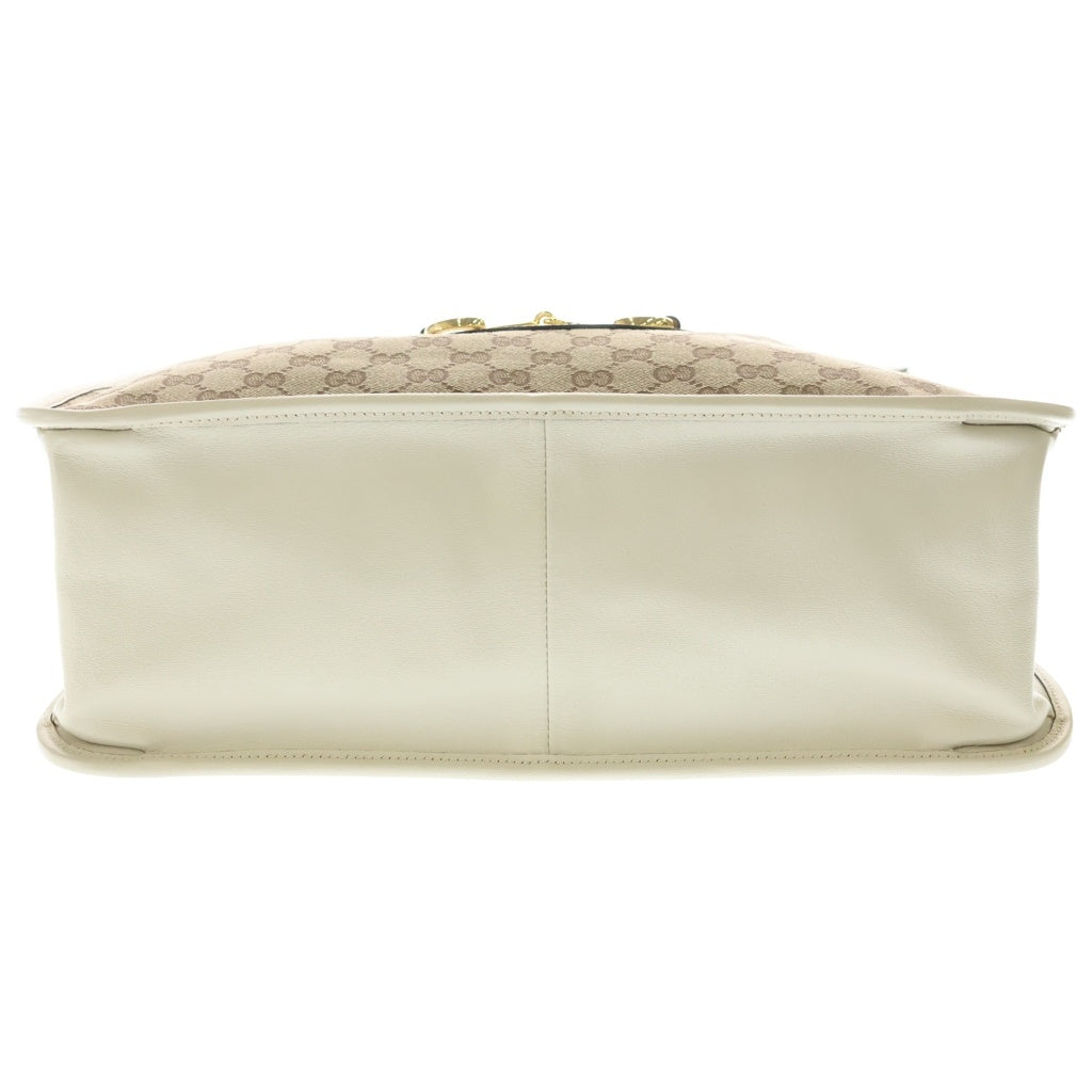 GUCCI(グッチ) GGスプリーム ホースビット キャンバス トートバッグ ホワイト/ベージュ 623694 レディース