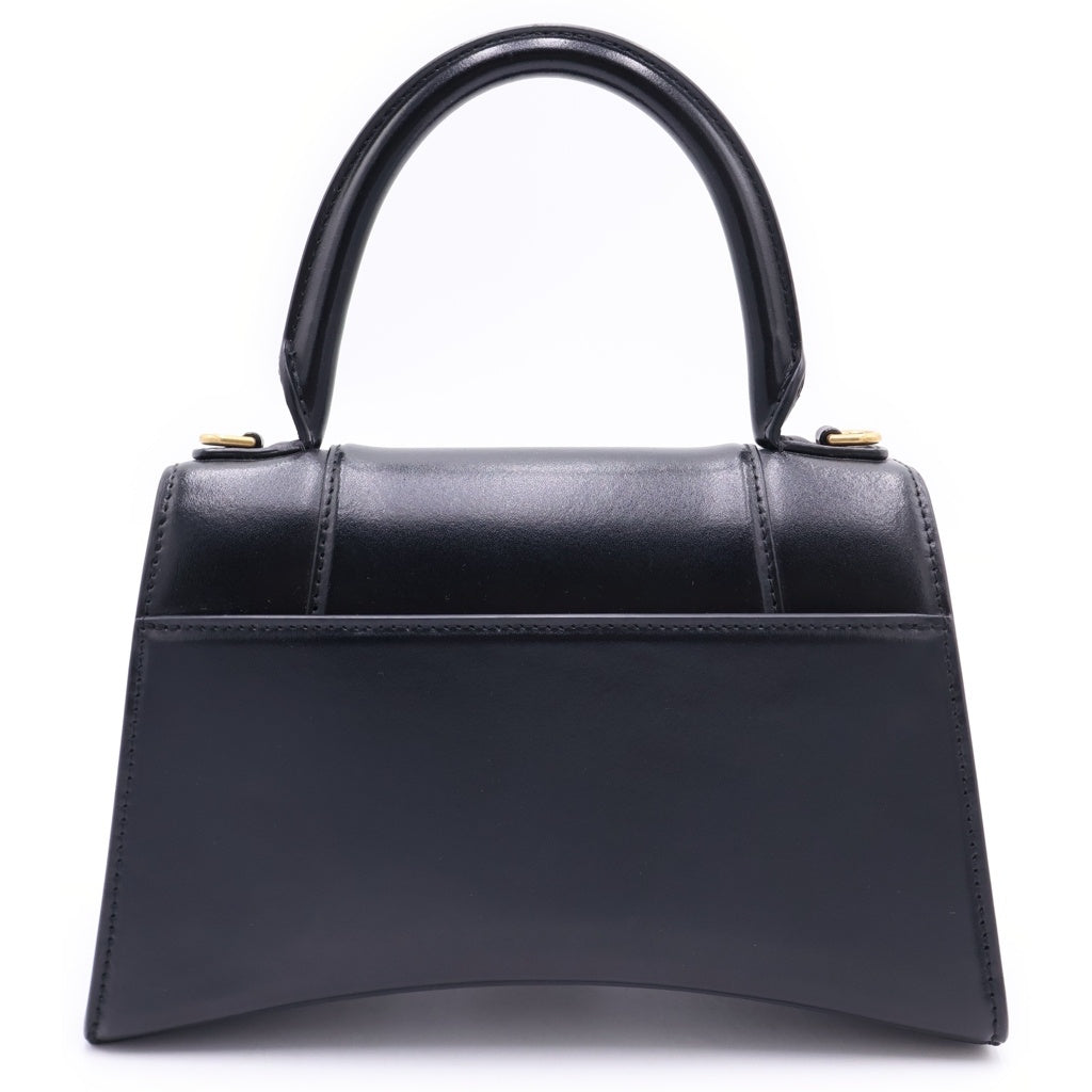 BALENCIAGA(バレンシアガ) アワーグラス 2WAYバッグ ハンドバッグ ショルダーバッグ スモール レザー ゴールド金具 ブラック 593546 レディース