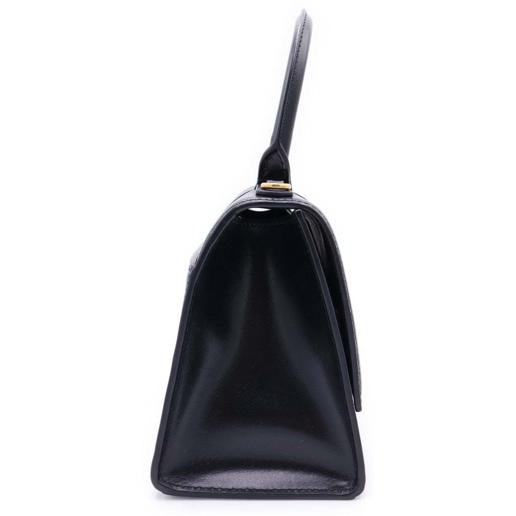 BALENCIAGA(バレンシアガ) アワーグラス 2WAYバッグ ハンドバッグ ショルダーバッグ スモール レザー ゴールド金具 ブラック 593546 レディース