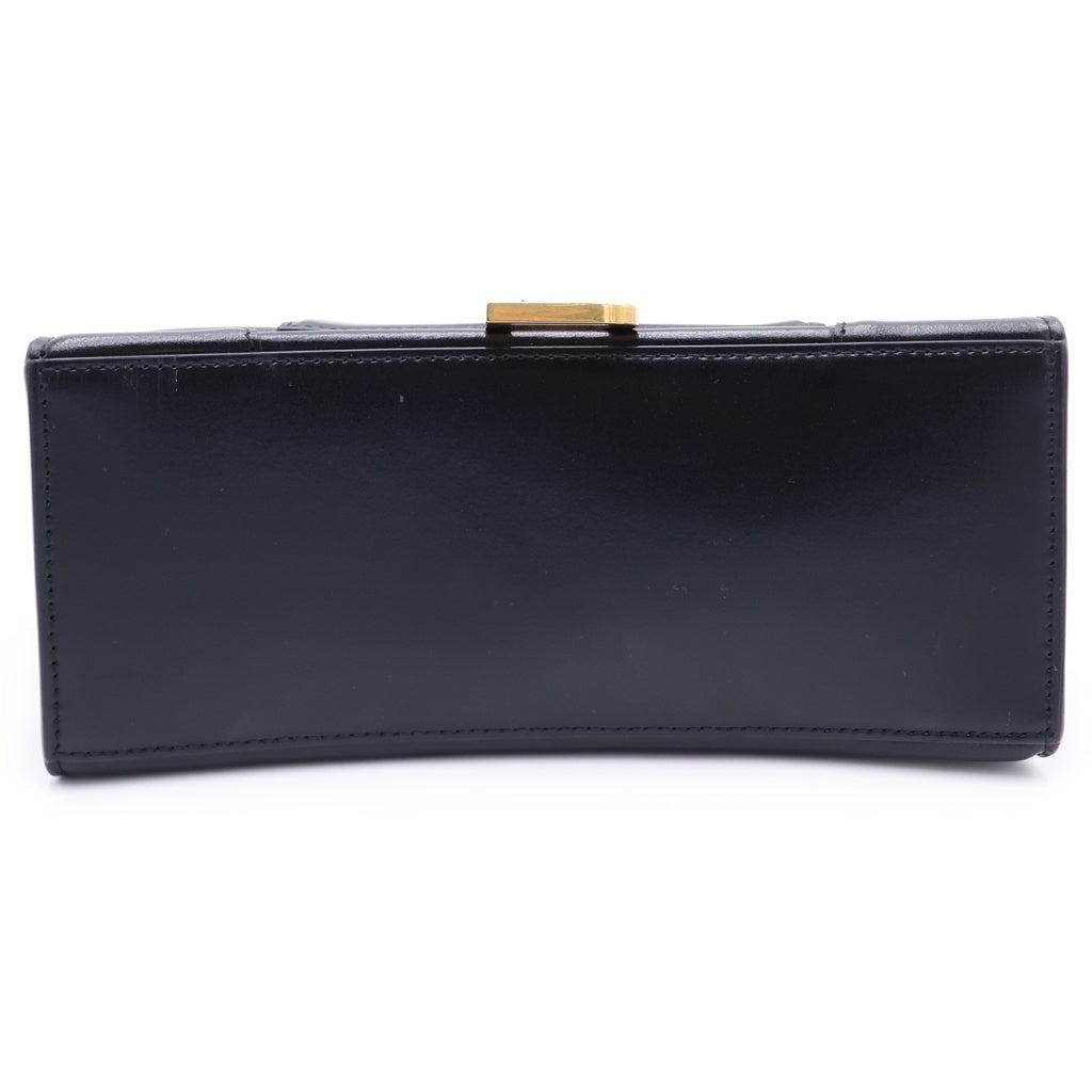 BALENCIAGA(バレンシアガ) アワーグラス 2WAYバッグ ハンドバッグ ショルダーバッグ スモール レザー ゴールド金具 ブラック 593546 レディース