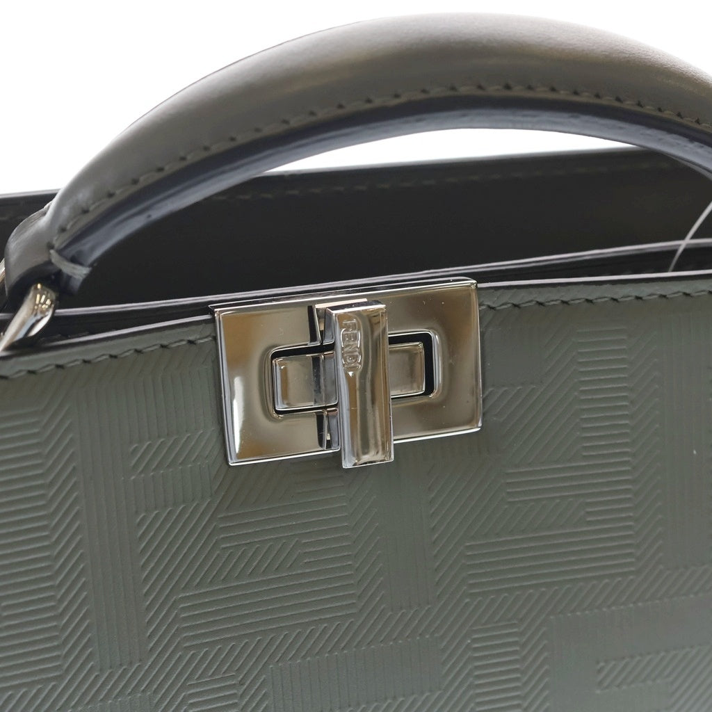 FENDI(フェンディ) ピーカブー ISeeU エックスクロス グレー レザー 7VA582 レディース