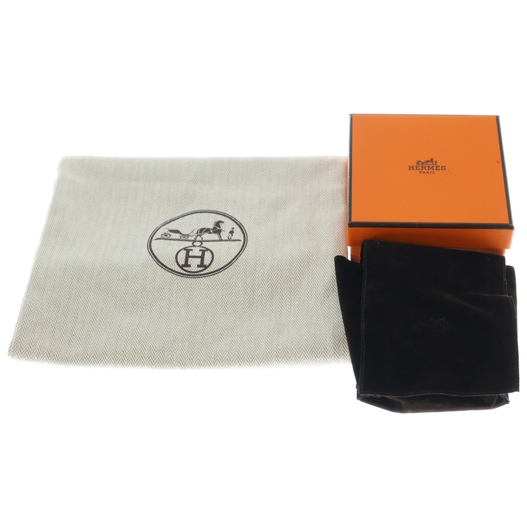 HERMES(エルメス) コリエドシアン アリゲーター レザー スタッズ バングル ブレスレット シルバー金具 ピンク □R刻印