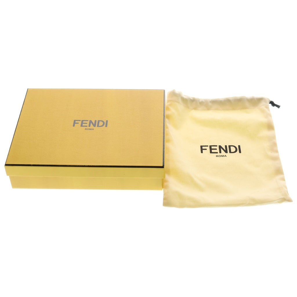 FENDI(フェンディ) レザー ゴールド金具 ポンポンチャーム キーホルダー ブルー 7AR259 レディース