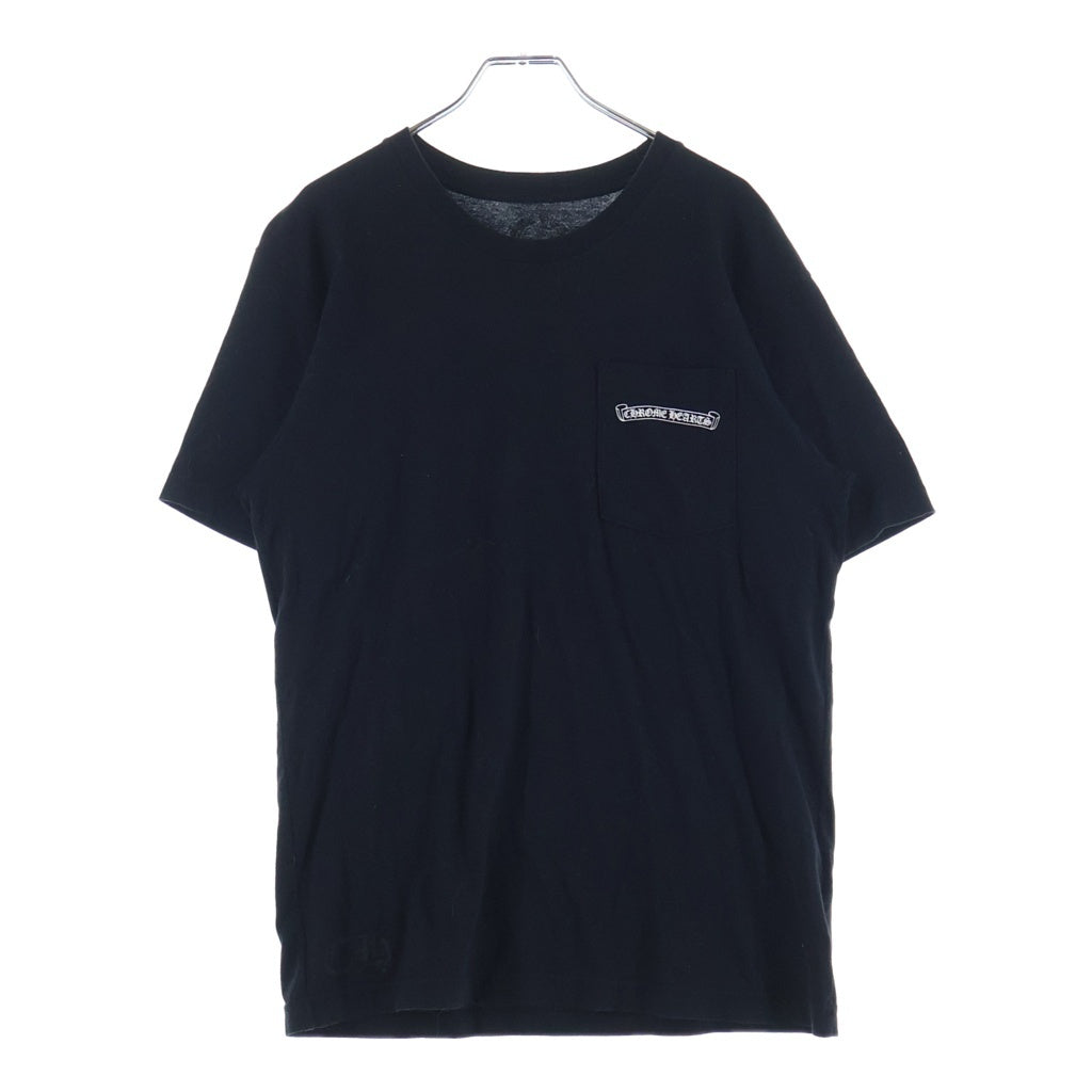 CHROME HEARTS(クロムハーツ) ロゴプリント コットン半袖Tシャツ ブラック #M